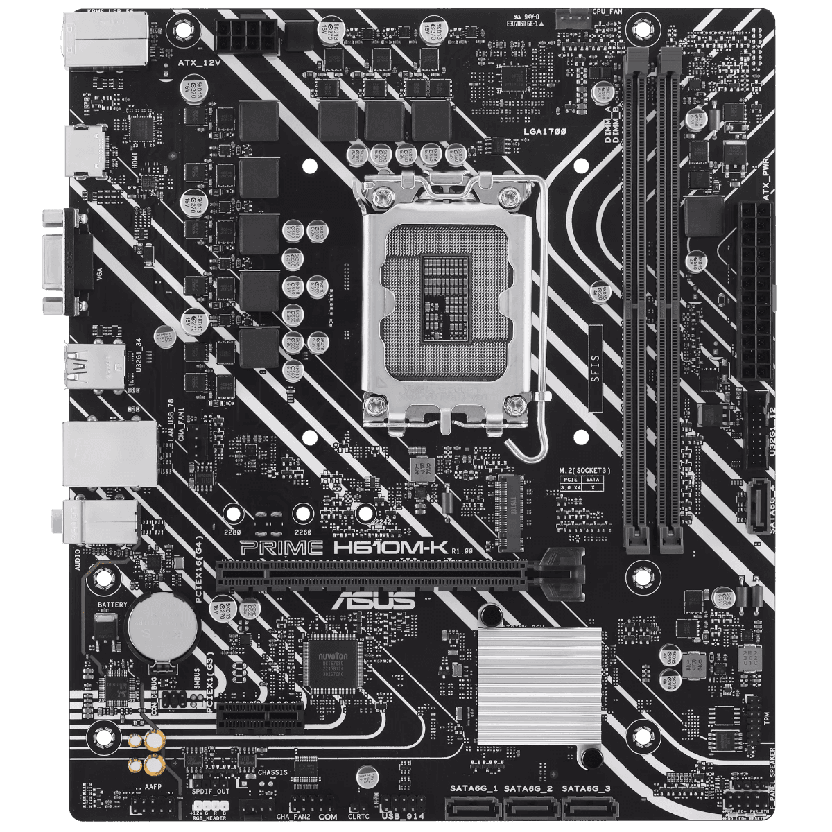 ASUS PRIME H610M-K DDR5 Bundkort (Uden WIFI)