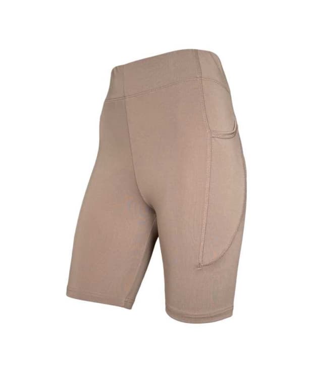 Festival cykelshorts med lomme i beige til kvinder