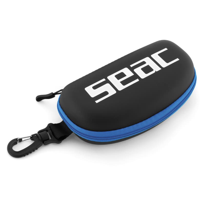 Seac svømmebrille etui med lynlås sort/blå