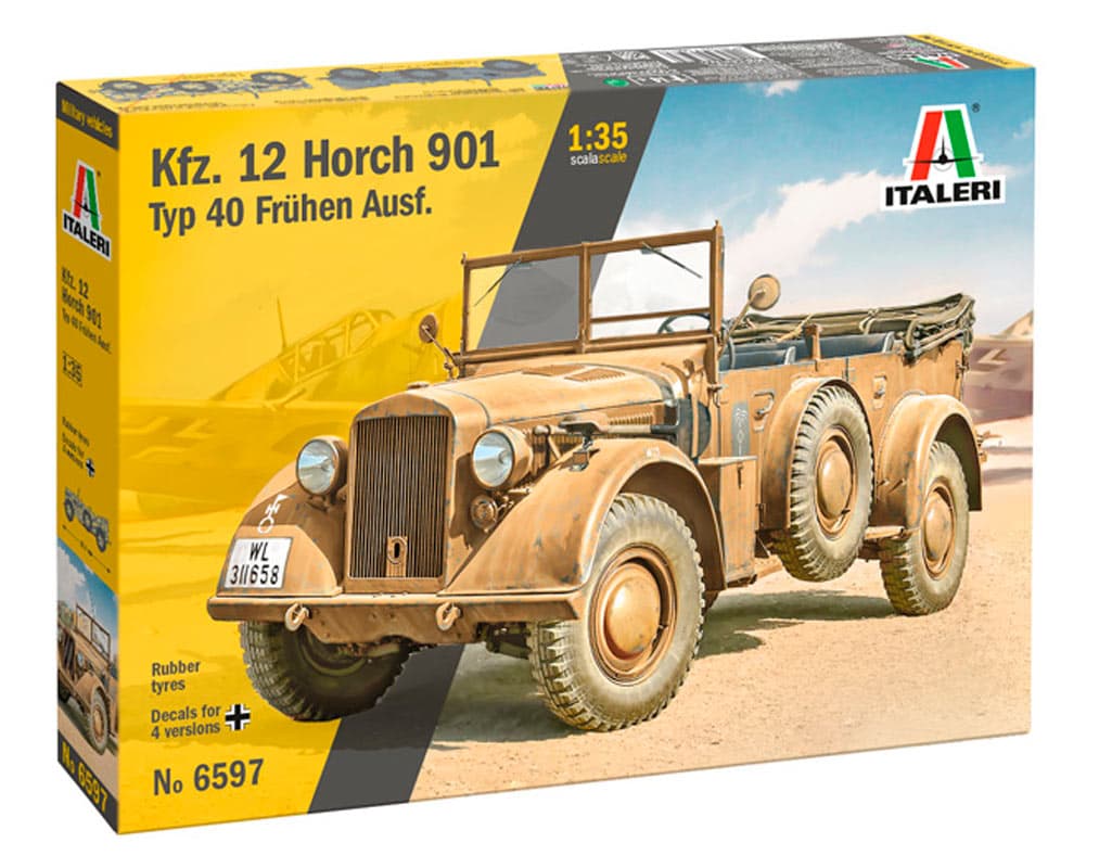 Italeri 1:35 Kfz. 12 Horch 901 typ 40 frühen Ausf. - Modelbil