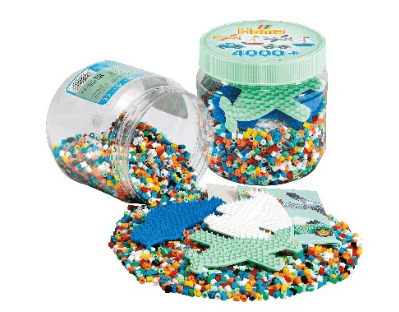 Hama perler 4000stk +3ass stiftplader