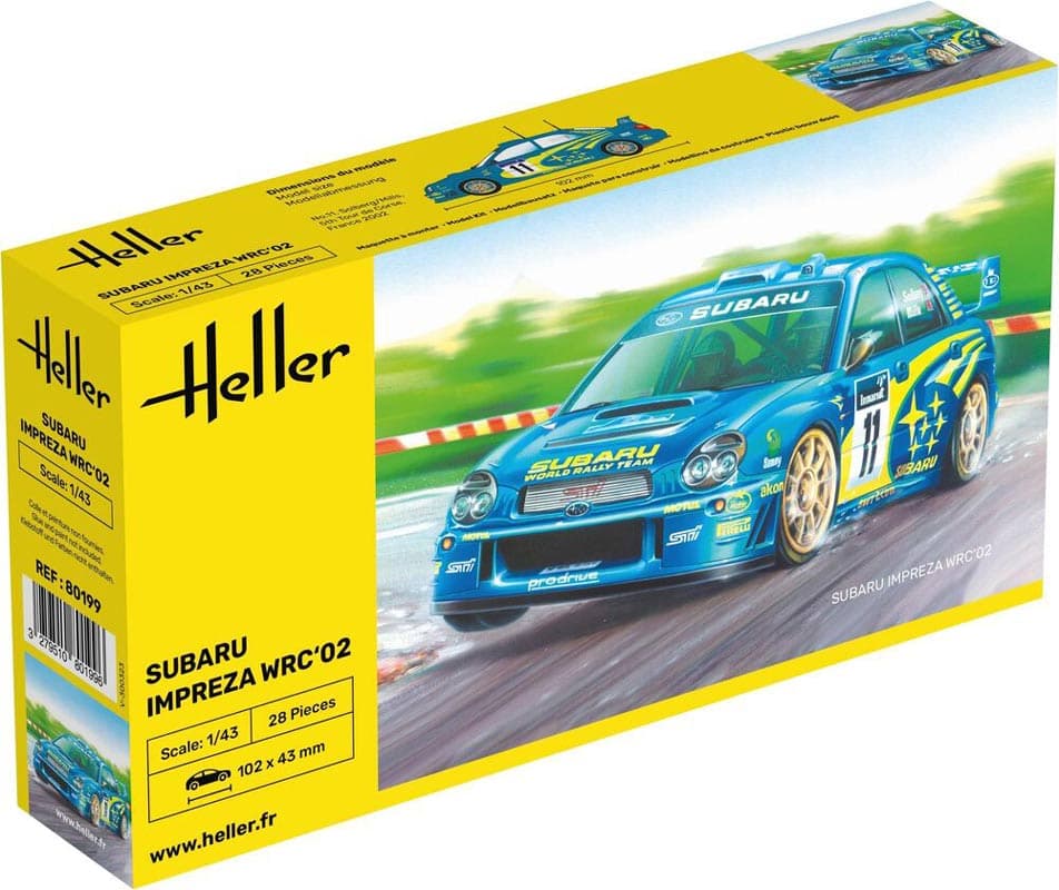 Heller Subaru Impreza WRC 02 modelbil - 1:43