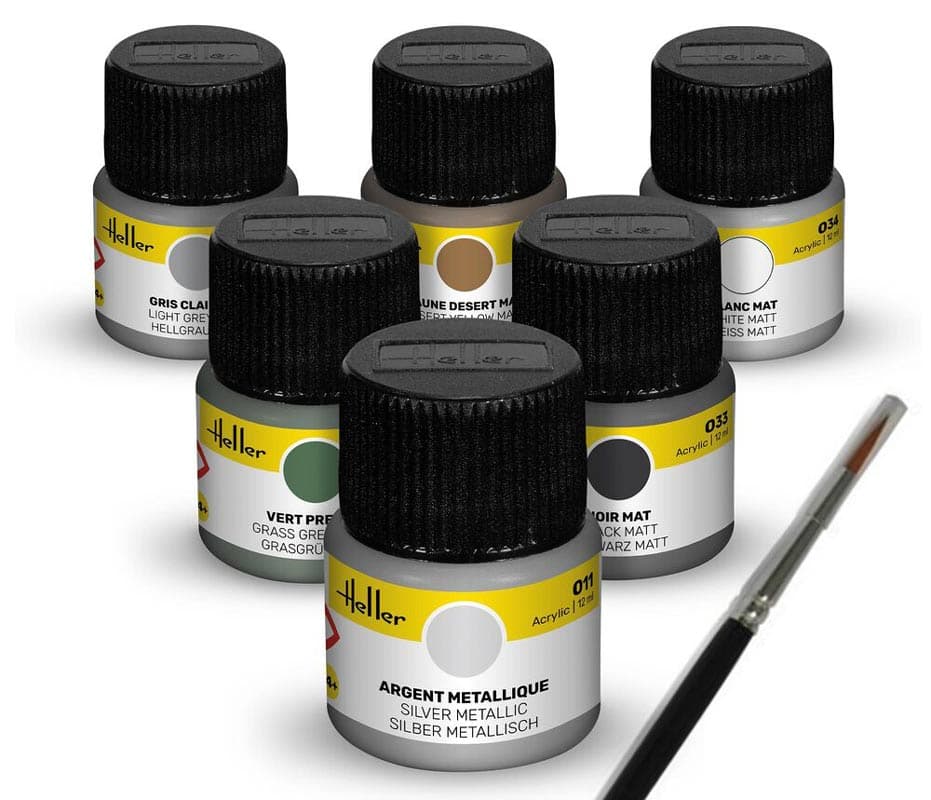 Heller maling sæt militære fly - 6 x 12 ml