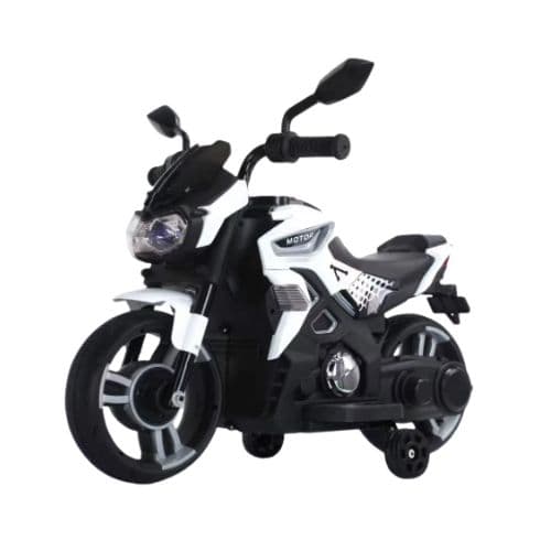 Elmotorcykel til børn 3+ - Hvid