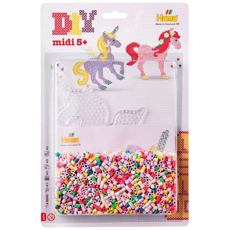 Hama midi blisterpak fantasihest  ca. 2.000 perler