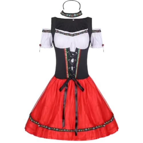 Oktoberfest Tyroler Kjole  Kostume til Party & Cosplay Medium