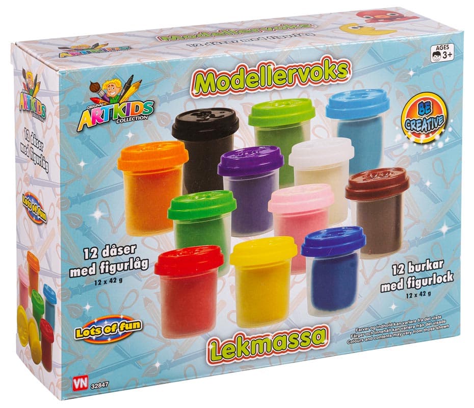 12 dåser modellervoks