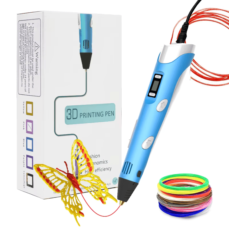 MaxiLegs 3D Pen Sæt med LED-display - Kreativ sjov (3 år+) - BLŠ