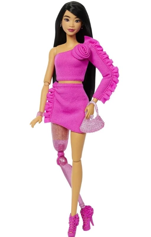 Barbie Deluxe Style - Sorthåret med rose på kjolen