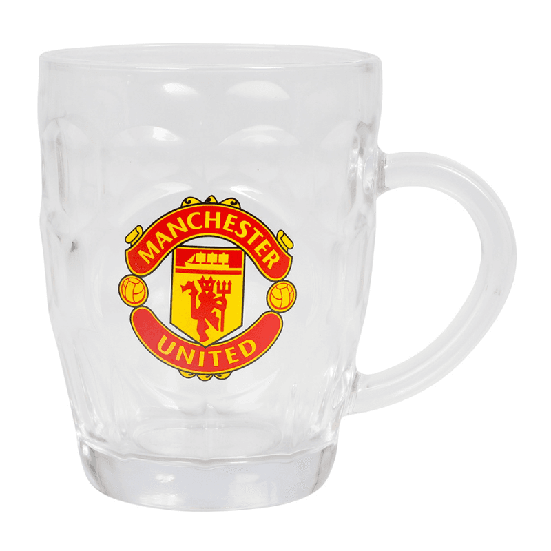 Manchester United øl glas med hank
