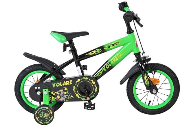 Volare Strike 12″ Børnecykel – Sort/Grøn