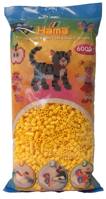 Hama midi perler 205-03 - 6000 stk. gule