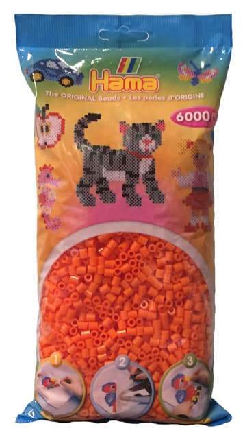 Hama midi perler 205-04 - 6000 stk. orange