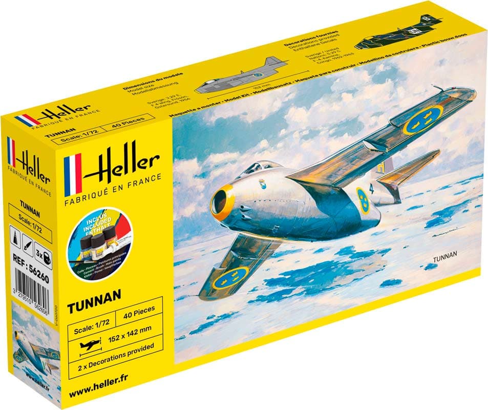 Heller Saab tunnan modelfly start kit - 1:72