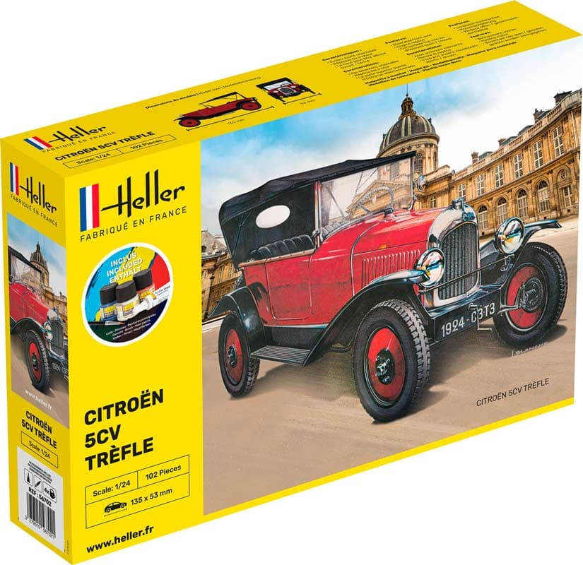 Heller Citroën 5CV Tréfle 1922- komplet sæt