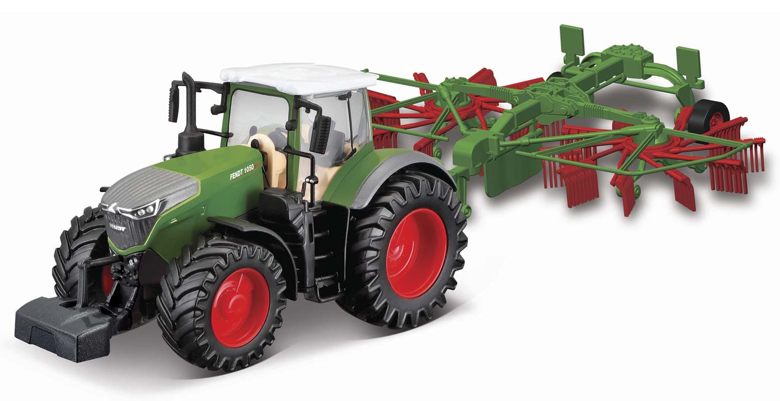 Burago Fendt traktor med høvender