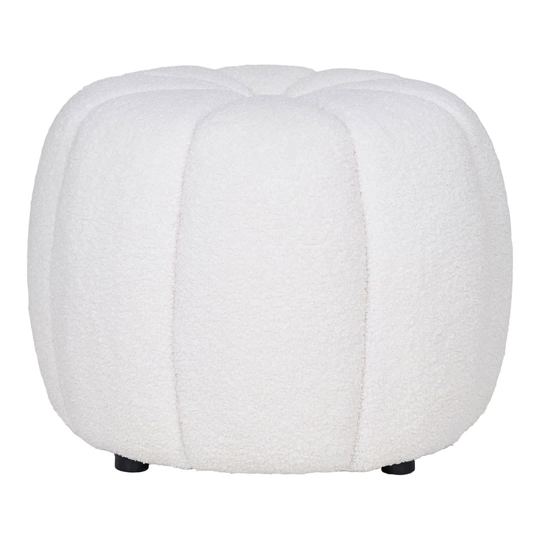 Paisley puf Ø48cm offwhite
