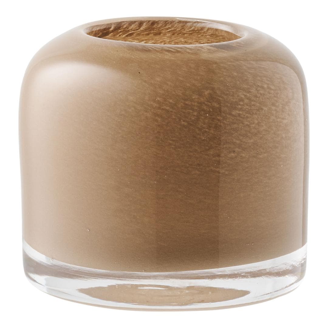 Yrsa lysestage Ø8cm brun
