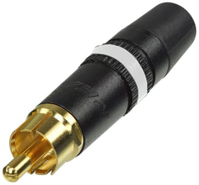REAN NYS373-9 RCA Han Hvid Kabelstik - Sort