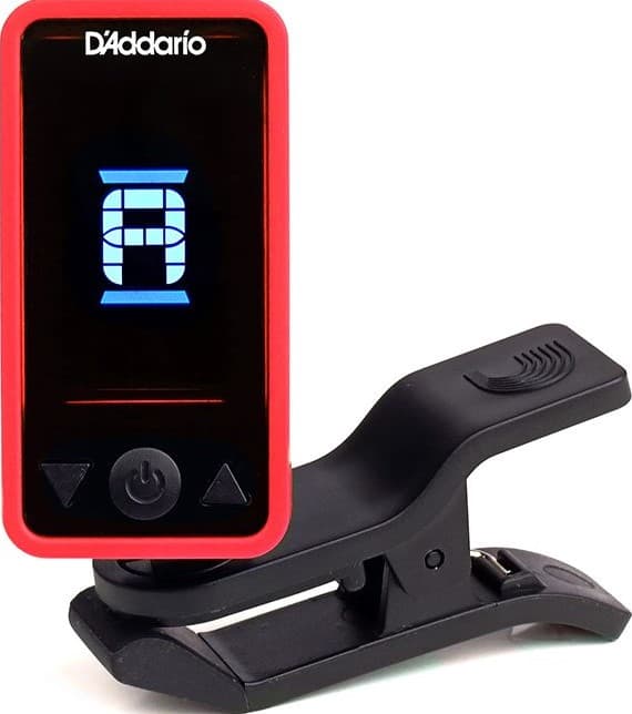 D'Addario PW-CT-17 Eclipse Tuner til guitar og el-bas Rød