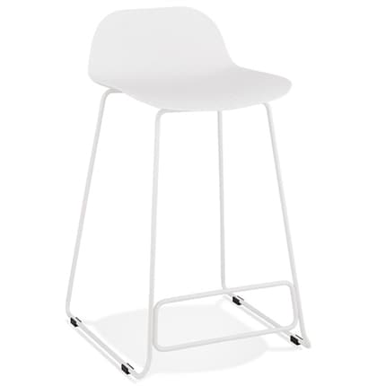 Hvid barstol med hvidt stel - SLADE MINI