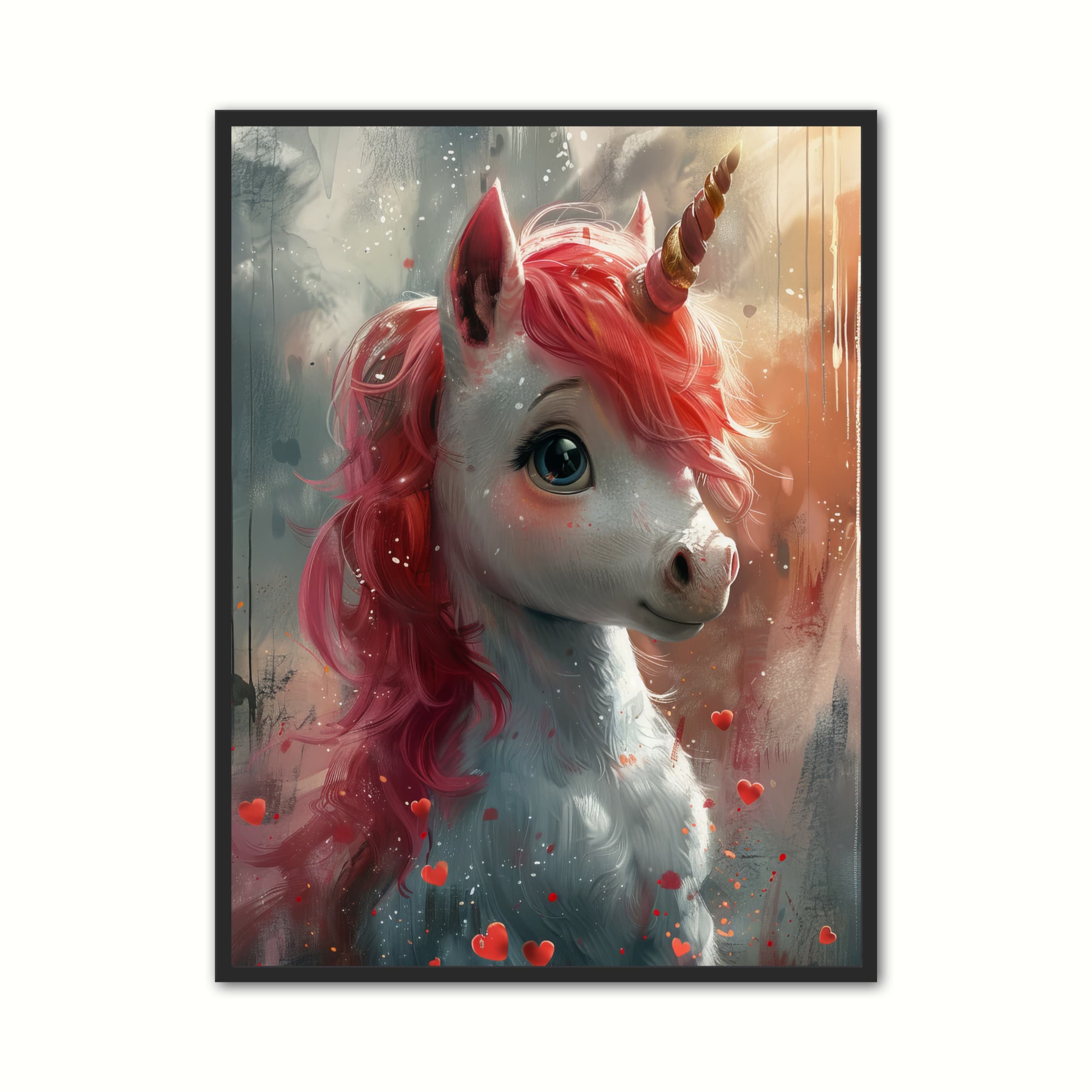 Enhjrning Plakat 17 - Brneplakater 30 x 40 cm