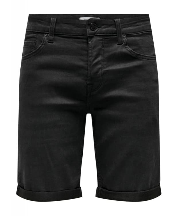 ONLY & SONS denim shorts i sort til herre
