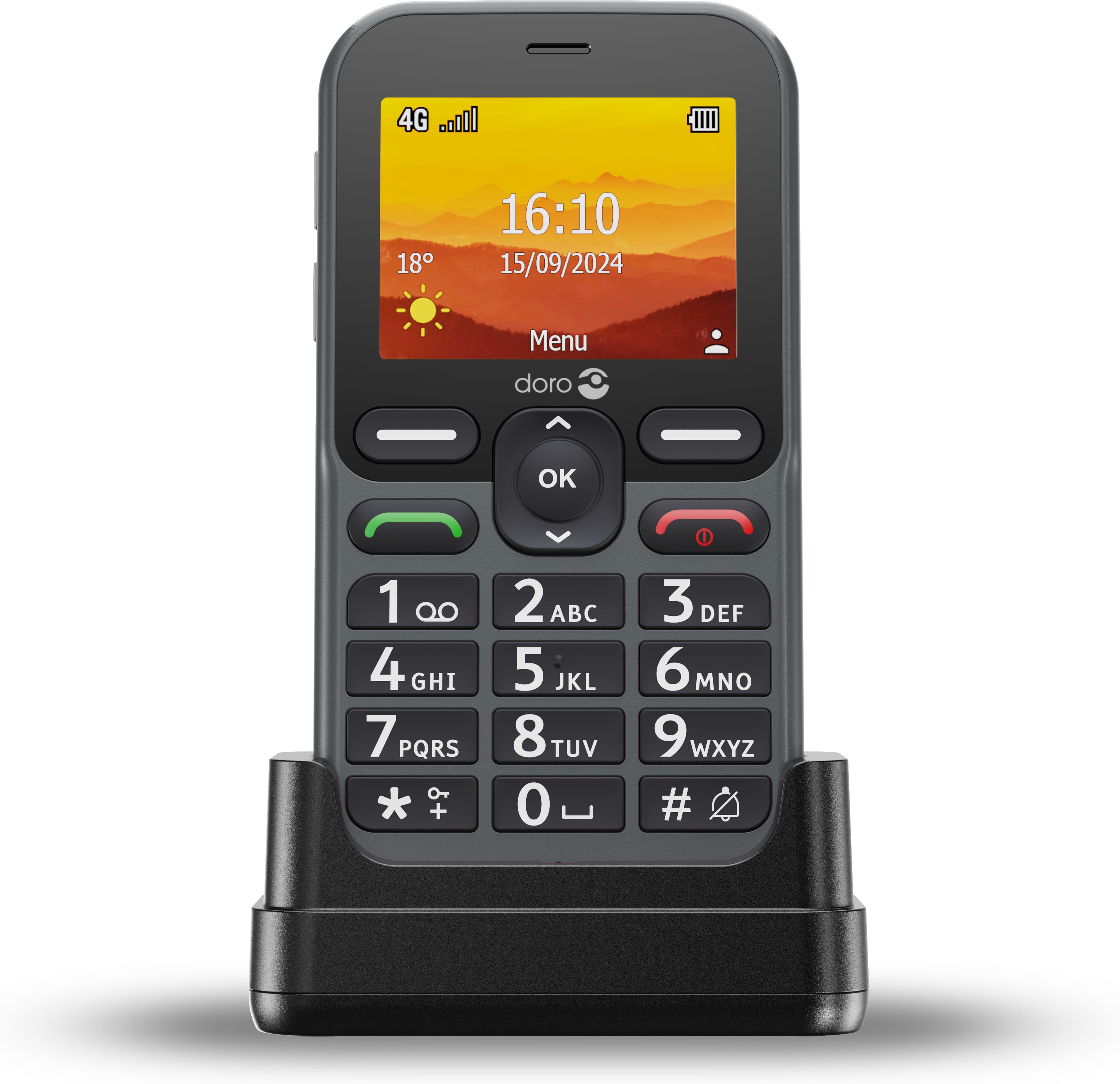 Doro Leva L11 -grundtelefon, sort
