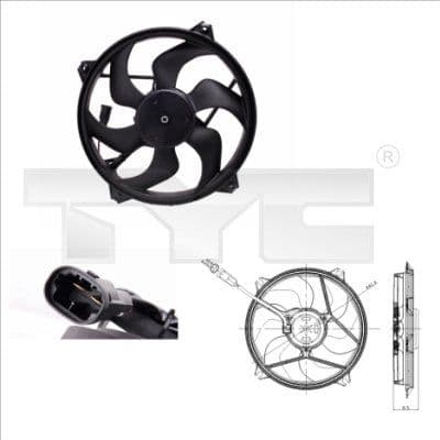 Cooling fan 805-0007 TYC