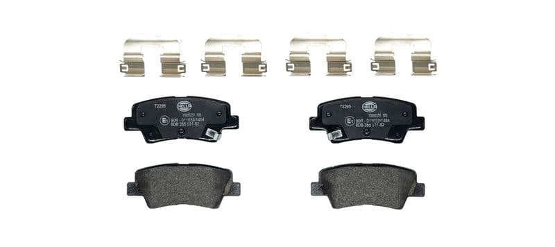 Brake pad set disc brake 8DB 355 031-821 Hella