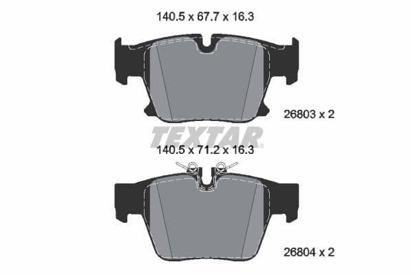 Brake pad set disc brake 2680301 Textar