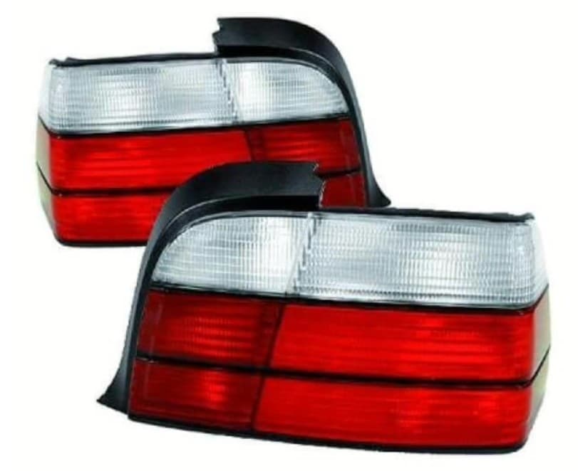 Baglygter til BMW E36 3 serie, Cabrio & Coupé (inkl. M3)  rød/hvid