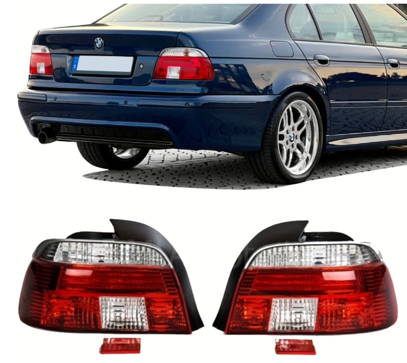 Baglygter i facelift Celis design rød/hvid til BMW E39 5 serie, sedan (før facelift), 11.1995-09.2000