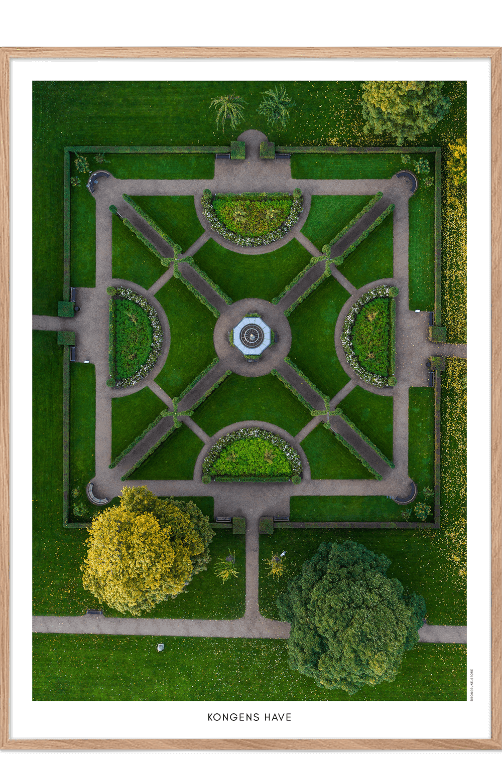 Kongens Have. DroneRune A1 (59,4 x 84 cm.)