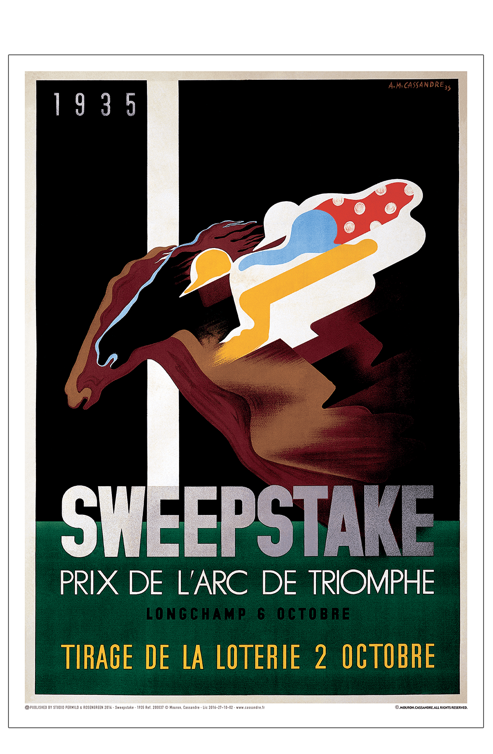 Cassandre, 1935 - Sweepstake A3 (29,7x42 cm)