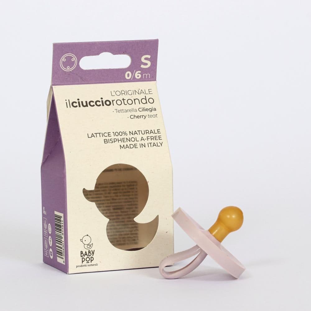 BABY POP - Rund naturgummisut - 0-6m - lilla