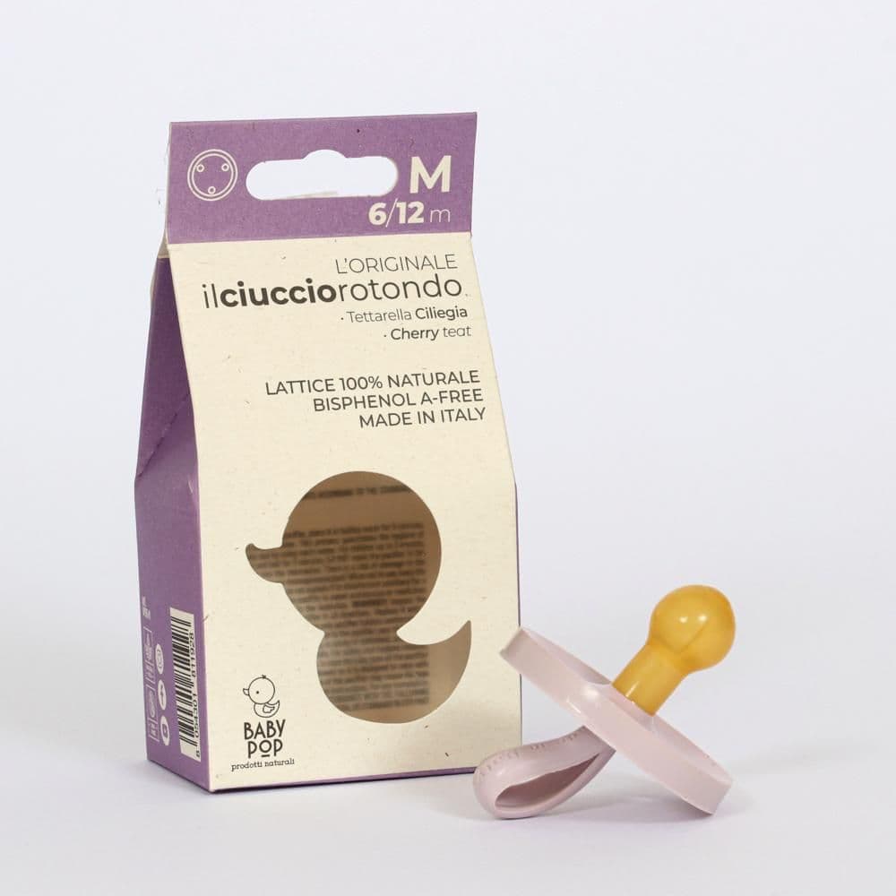 BABY POP - Rund naturgummisut - 6-12m - lilla