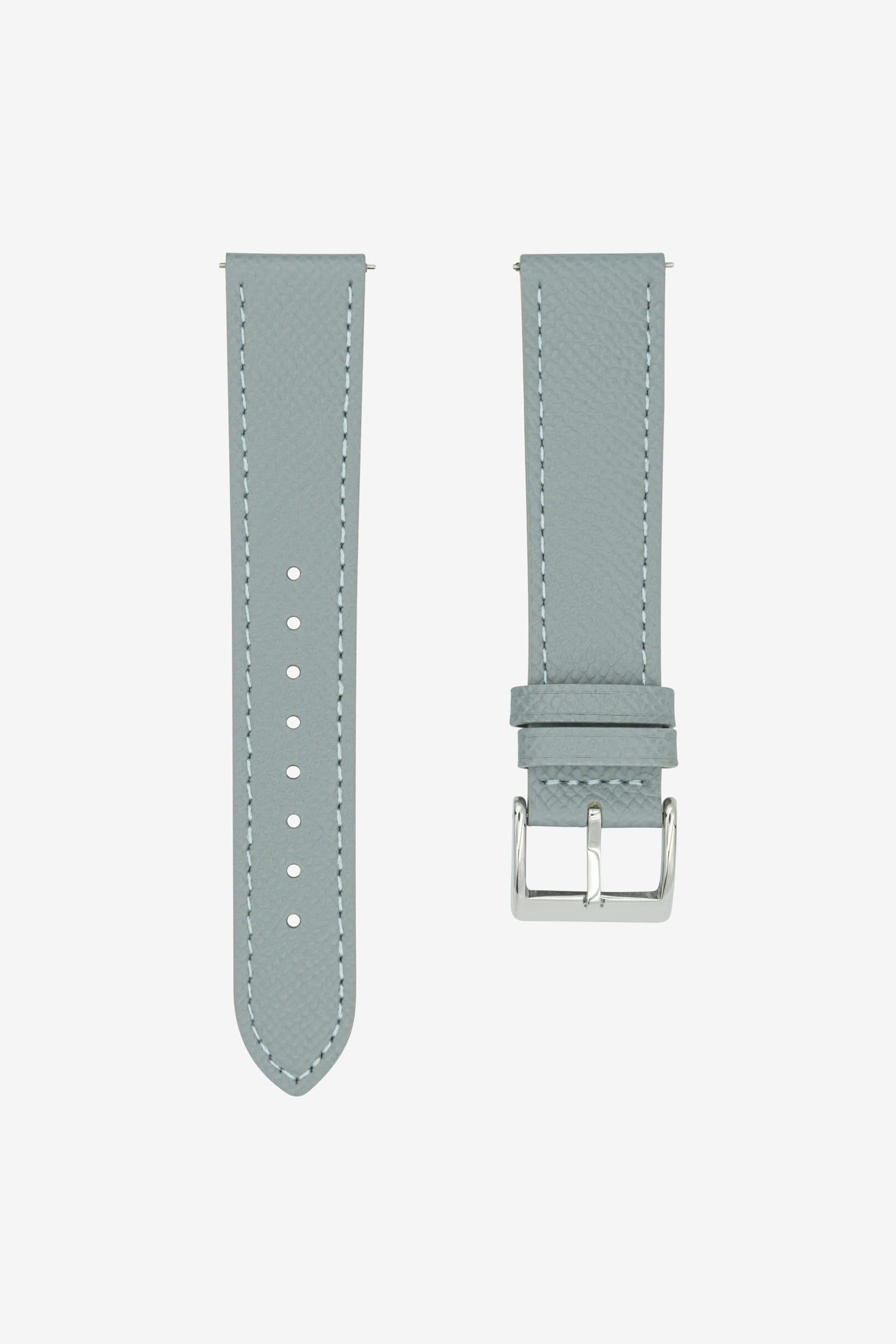 Grey leather watch strap 18mm-20mm-22mm - Epsom - 18mm