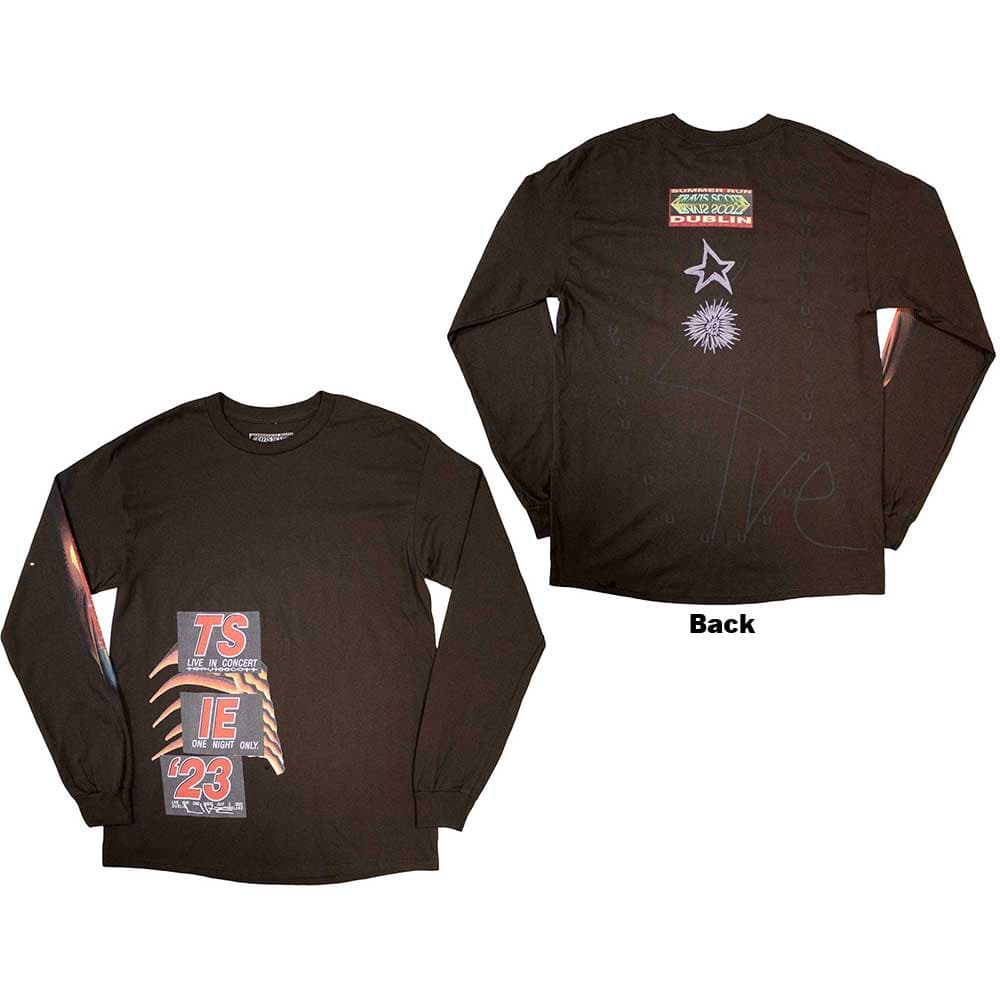 TRAVIS SCOTT UNISEX LONG SLEEVE T-SHIRT: SUMMER RUN 2023 DUBLIN (Limited Edition EX-TOUR) (Small)
