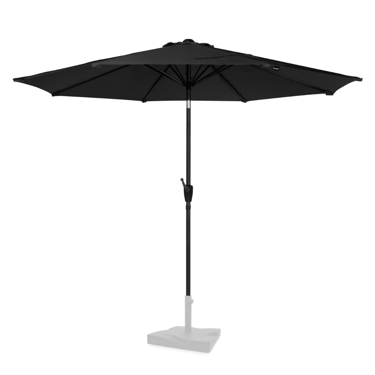 Premium Stangparasol Recanti Ø300cm - inkl. overtræk - rund | Sort