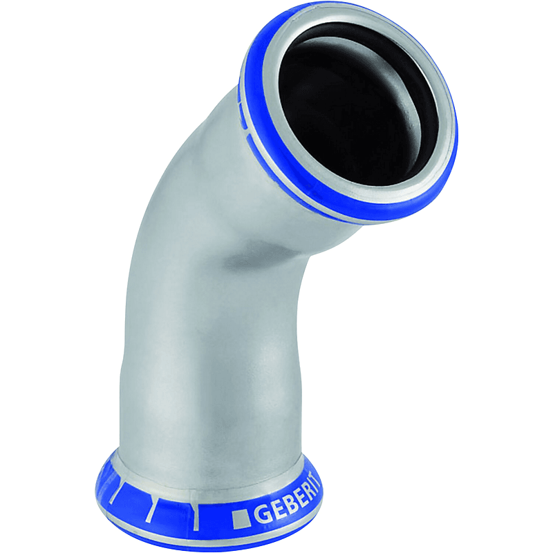 GEBERIT Mapress rustfri bøjning 76,1 mm. 45° muffe-muffe