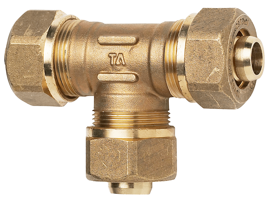TA kompressionstee 22x3,0 mm til pex