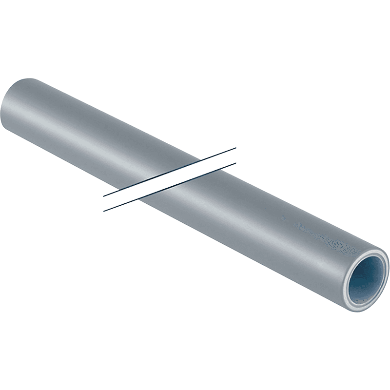 GEBERIT Flowfit alupex rør 32 x 2,8 mm. 5 meter. Sølvgrå