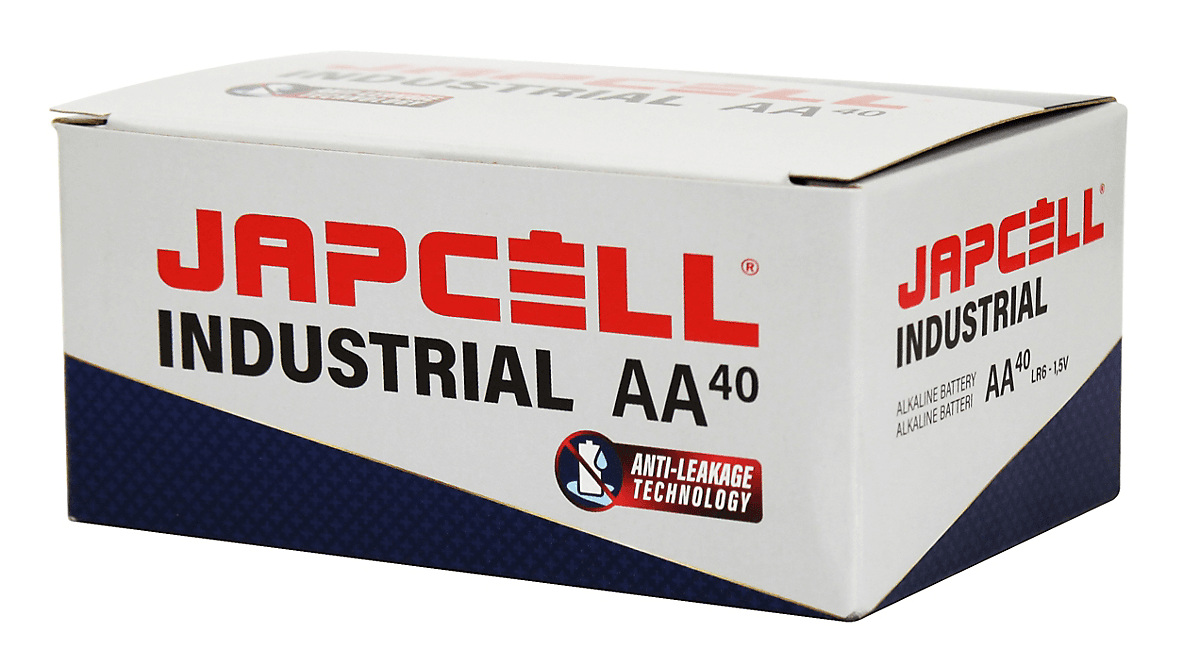 Japcell batteri 1,5V AA industrial- pakke a 40stk