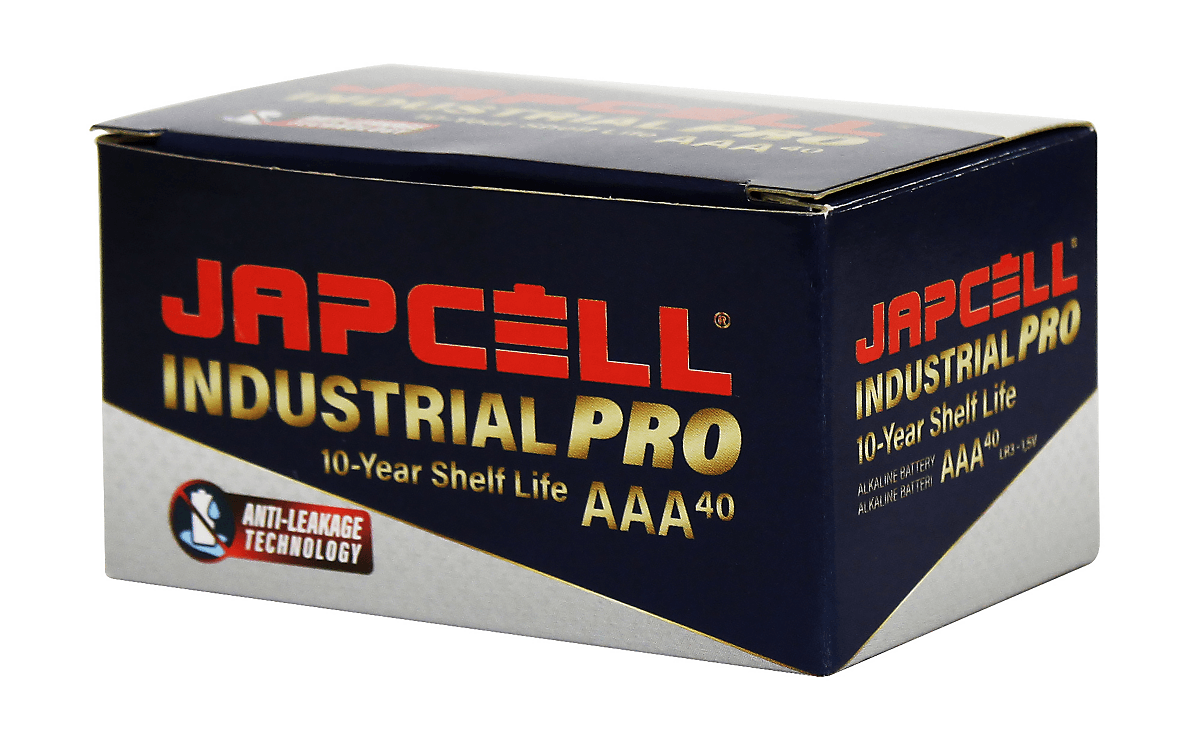 Japcell batteri 1,5V AAA industrial pro - pakke a 40stk