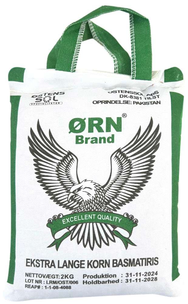 Ørn Brand Basmati Ris, Ekstra Lange (Grøn) 2 kg