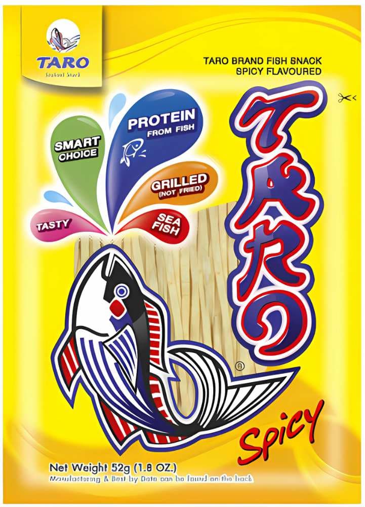 Madspildsvare: Taro Fish Snack, Spicy 52 g