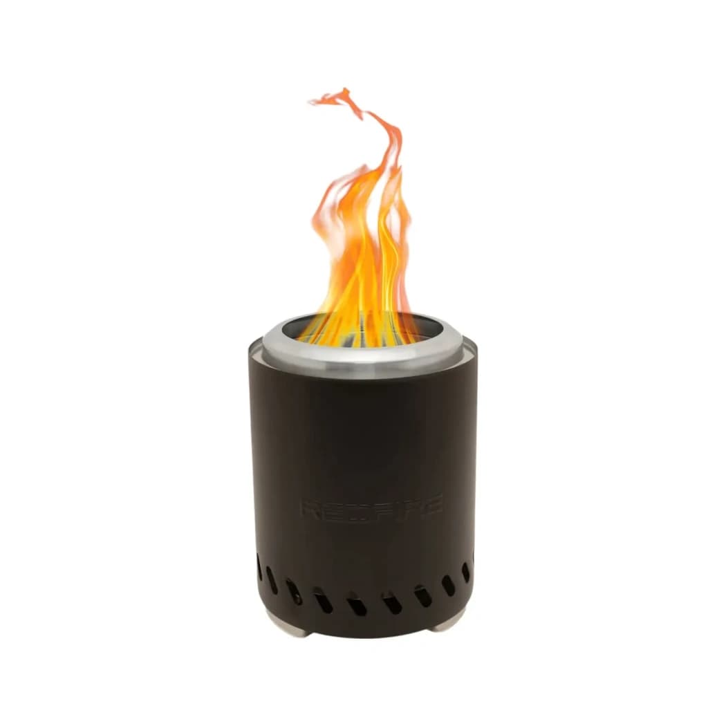 Volcano bord ildsted medium – sort rustfrit stål Red Fire  | Biopejs-shop.dk | Bålfad til bord