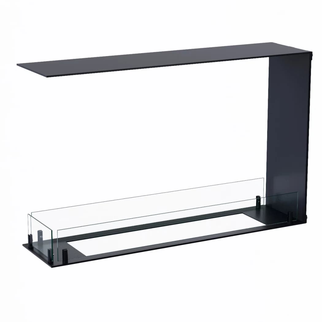 Foco Room Divider 800 Slim | Smal 3-sidet Indbygningsbiopejs Som rumdeler