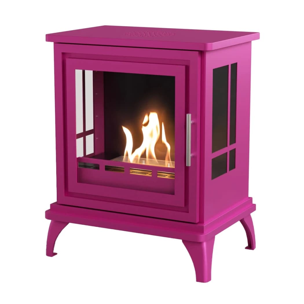 ScandiFlames Nashville Pink - Fritstående bioethanol pejs - 6 timers brændetid - 2 kW varmeeffekt